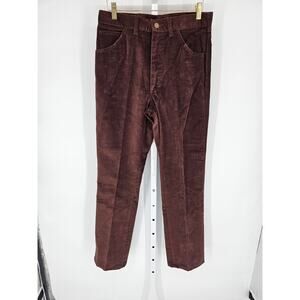 Lee by Lee Angel Womens Brown Mid Rise Belt Loop Corduroy Pocket Pant Size 32x34